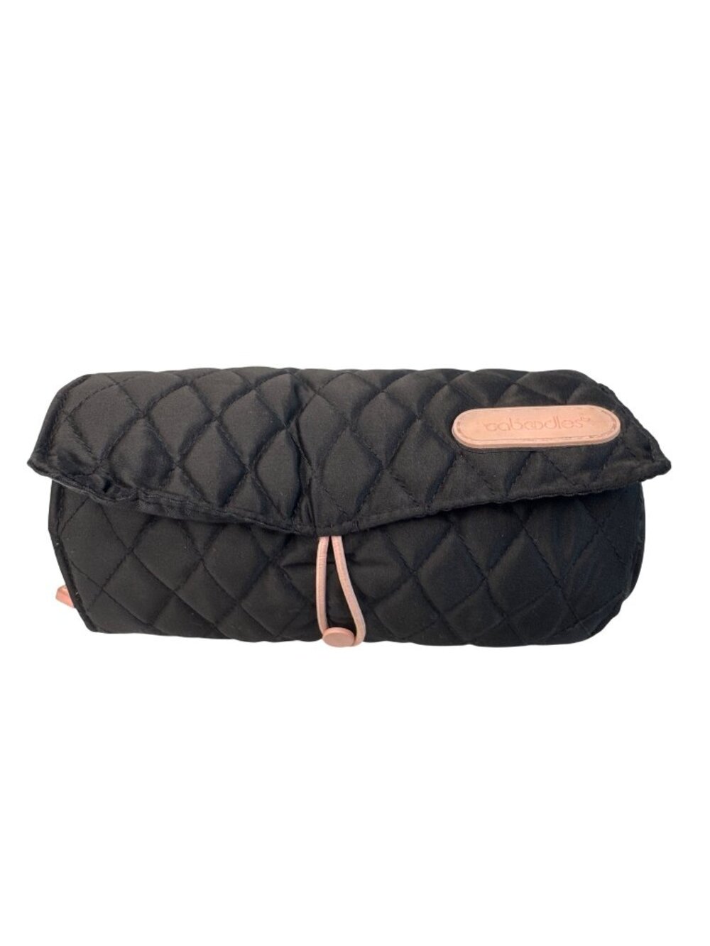 Caboodles Quilted Roll-Up Makeup Organizer With Pink Trim